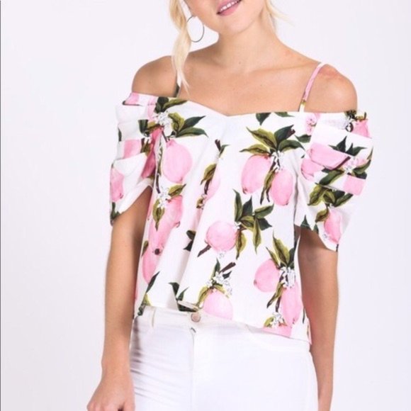 Loveriche NWT Off Shoulder Pink Lemon, Size M - Picture 2 of 4